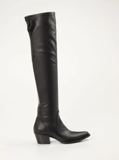 Konstantin Starke – Overknee-Stiefel aus Kalbleder schwarz