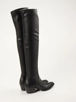 Konstantin Starke – Overknee-Stiefel aus Kalbleder schwarz