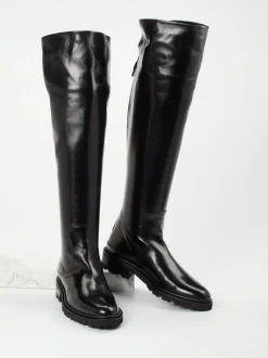 Konstantin Starke – Overknee-Stiefel aus Lammleder schwarz