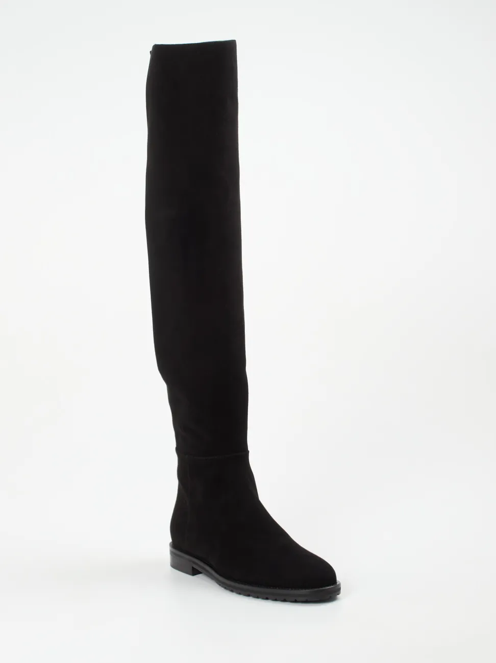 Konstantin Starke – Overknee-Stiefel aus Veloursleder schwarz