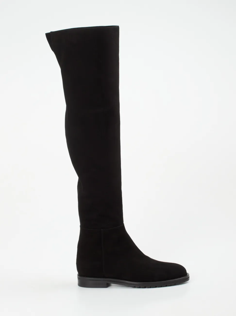Konstantin Starke – Overknee-Stiefel aus Veloursleder schwarz