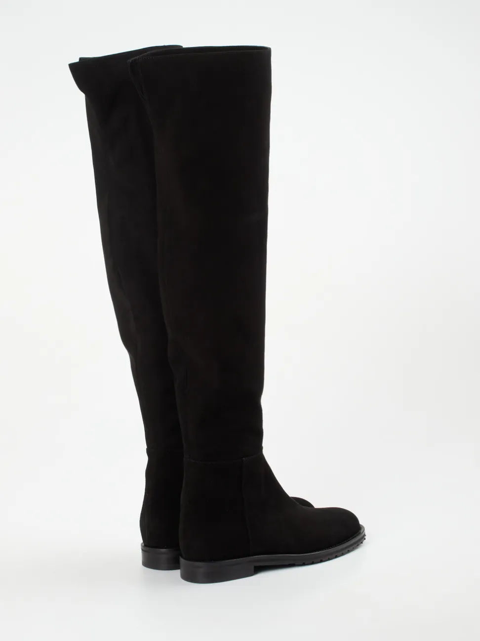 Konstantin Starke – Overknee-Stiefel aus Veloursleder schwarz
