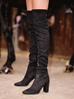 Konstantin Starke – Overknee-Stiefel aus Stretch in Schwarz