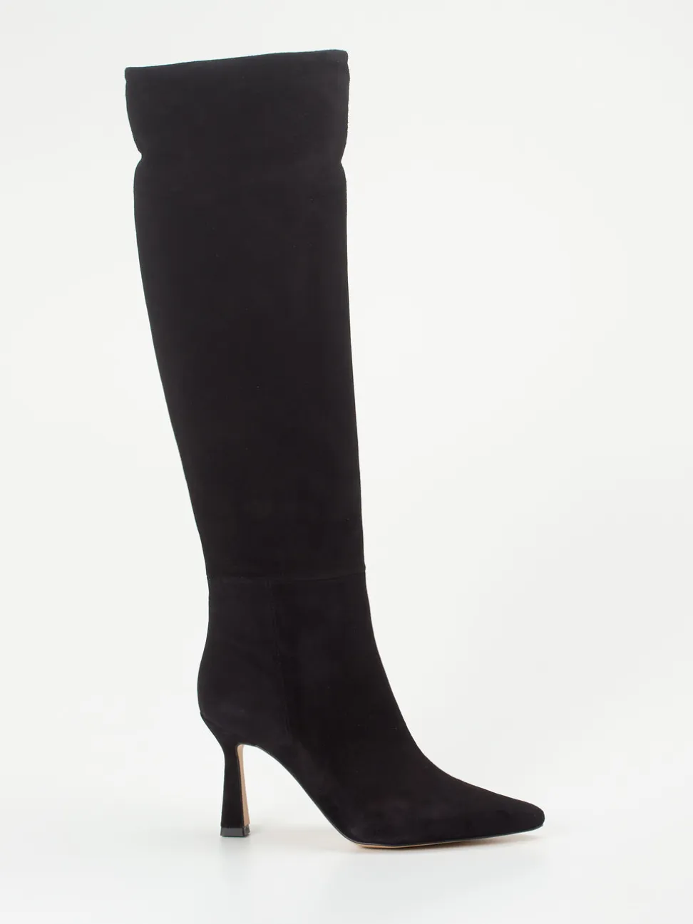 Konstantin Starke – Overknee-Stiefel aus Veloursleder Schwarz