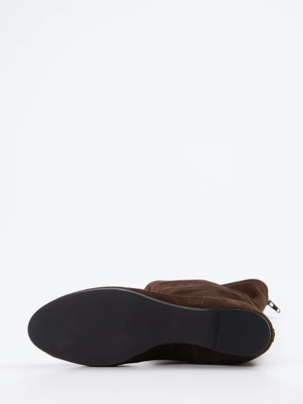 Konstantin Starke – Overknee-Stiefel aus Veloursleder Dunkelbraun
