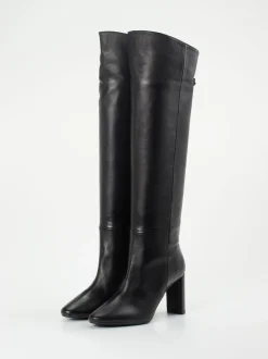 Konstantin Starke – Overknee-Stiefel aus Lammleder Schwarz