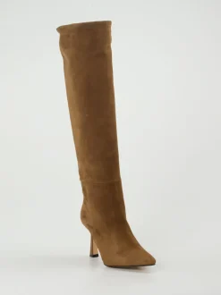 Konstantin Starke – Overknee-Stiefel aus Veloursleder Braun