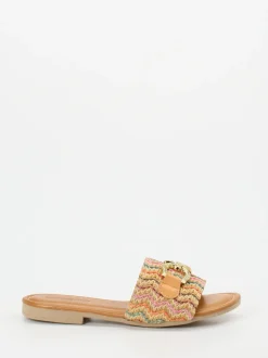 Konstantin Starke – Pantolette aus Bastgeflecht multicolor
