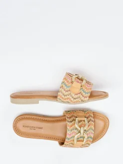 Konstantin Starke – Pantolette aus Bastgeflecht multicolor