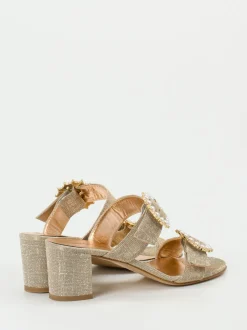 Konstantin Starke – Pantolette aus Metallicleder gold