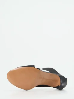 Konstantin Starke – Peep-Toe Stiefelette aus Stretch schwarz
