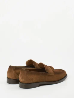 Konstantin Starke – Penny Loafer aus Veloursleder Braun