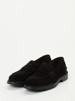 Konstantin Starke – Penny Loafer aus Veloursleder schwarz
