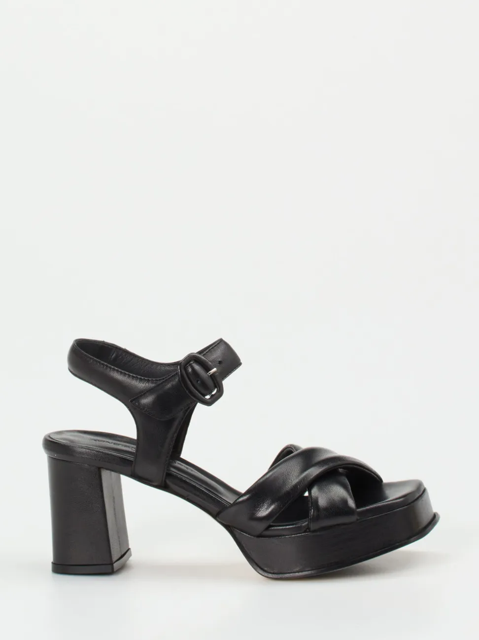 Konstantin Starke – Plateau-Sandalette aus Lammleder Schwarz