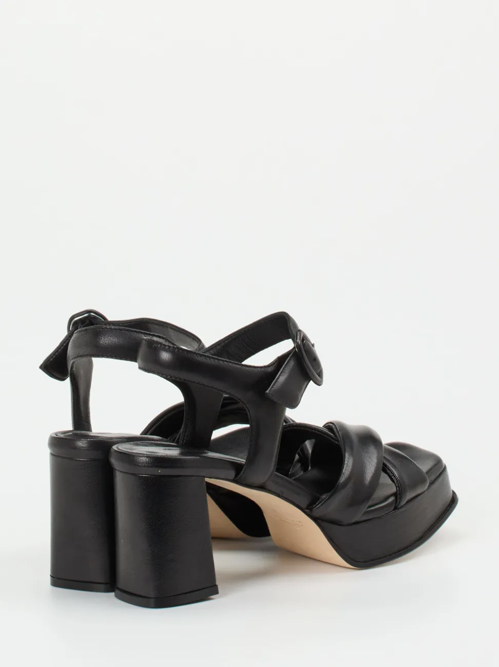 Konstantin Starke – Plateau-Sandalette aus Lammleder Schwarz