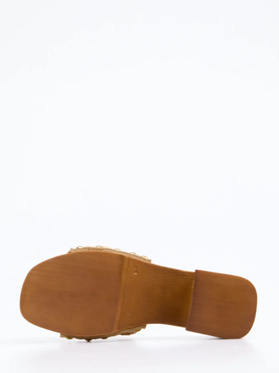Konstantin Starke – Plateau-Pantolette aus Veloursleder und Bast