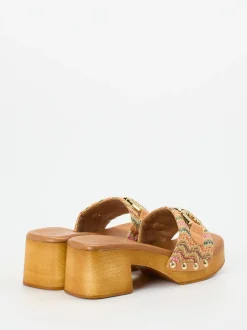 Konstantin Starke – Plateau-Mules aus Bastgewebe Multi
