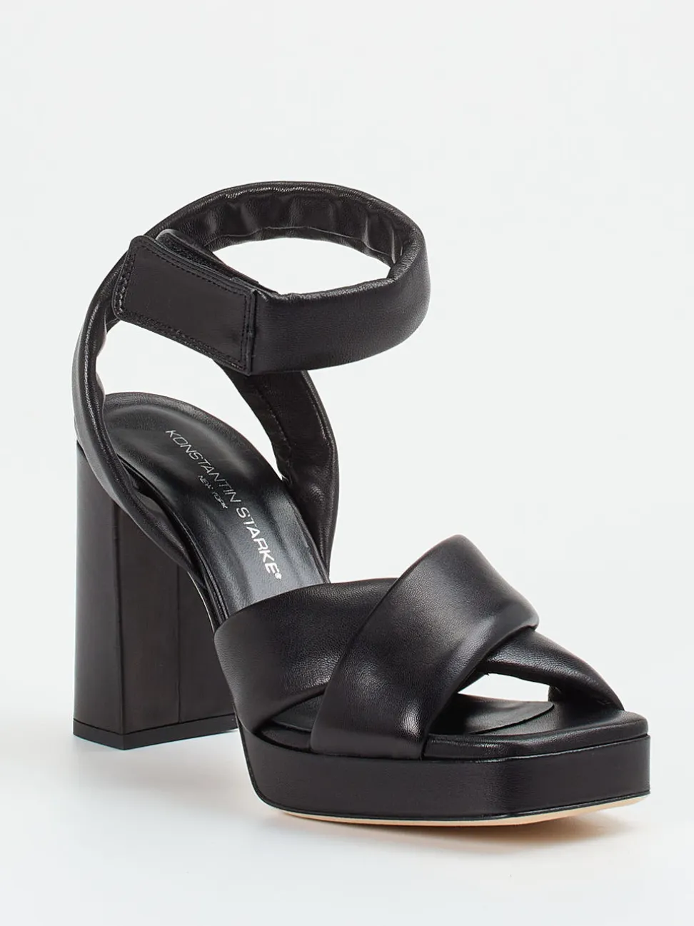 Konstantin Starke – Plateau-Sandalen aus Lammleder schwarz