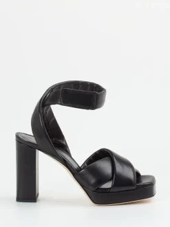 Konstantin Starke – Plateau-Sandalen aus Lammleder schwarz