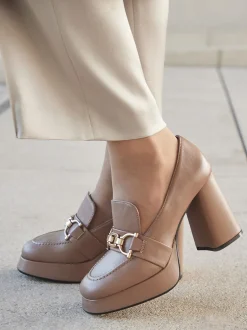 Konstantin Starke – Plateau-Loafer aus Lammleder Beige