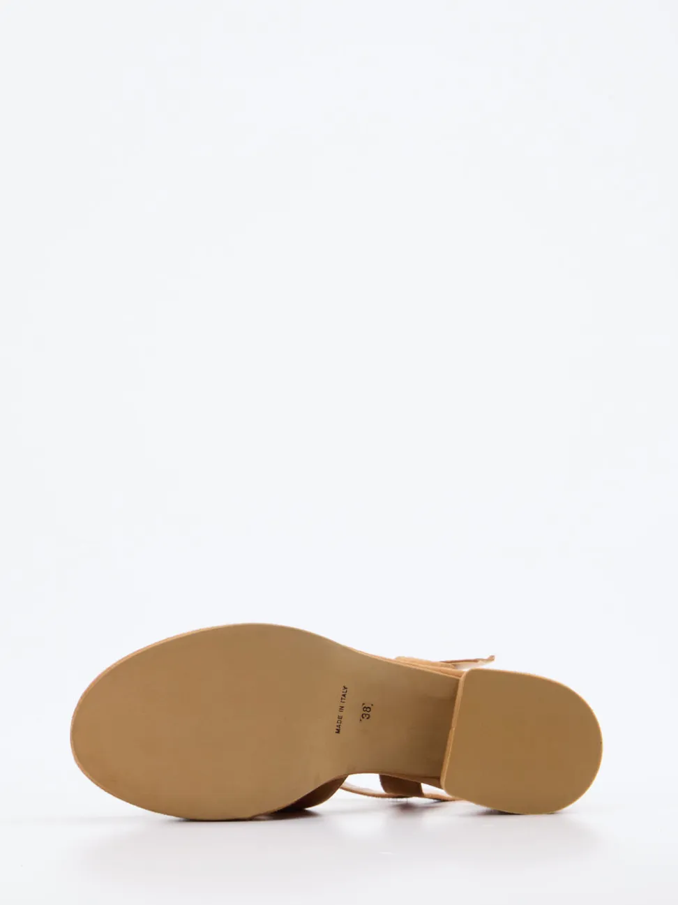 Konstantin Starke – Plateau-Sandaletten aus Veloursleder Cognac