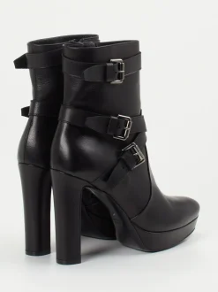 Konstantin Starke – Plateau-Stiefeletten aus Lammleder Schwarz