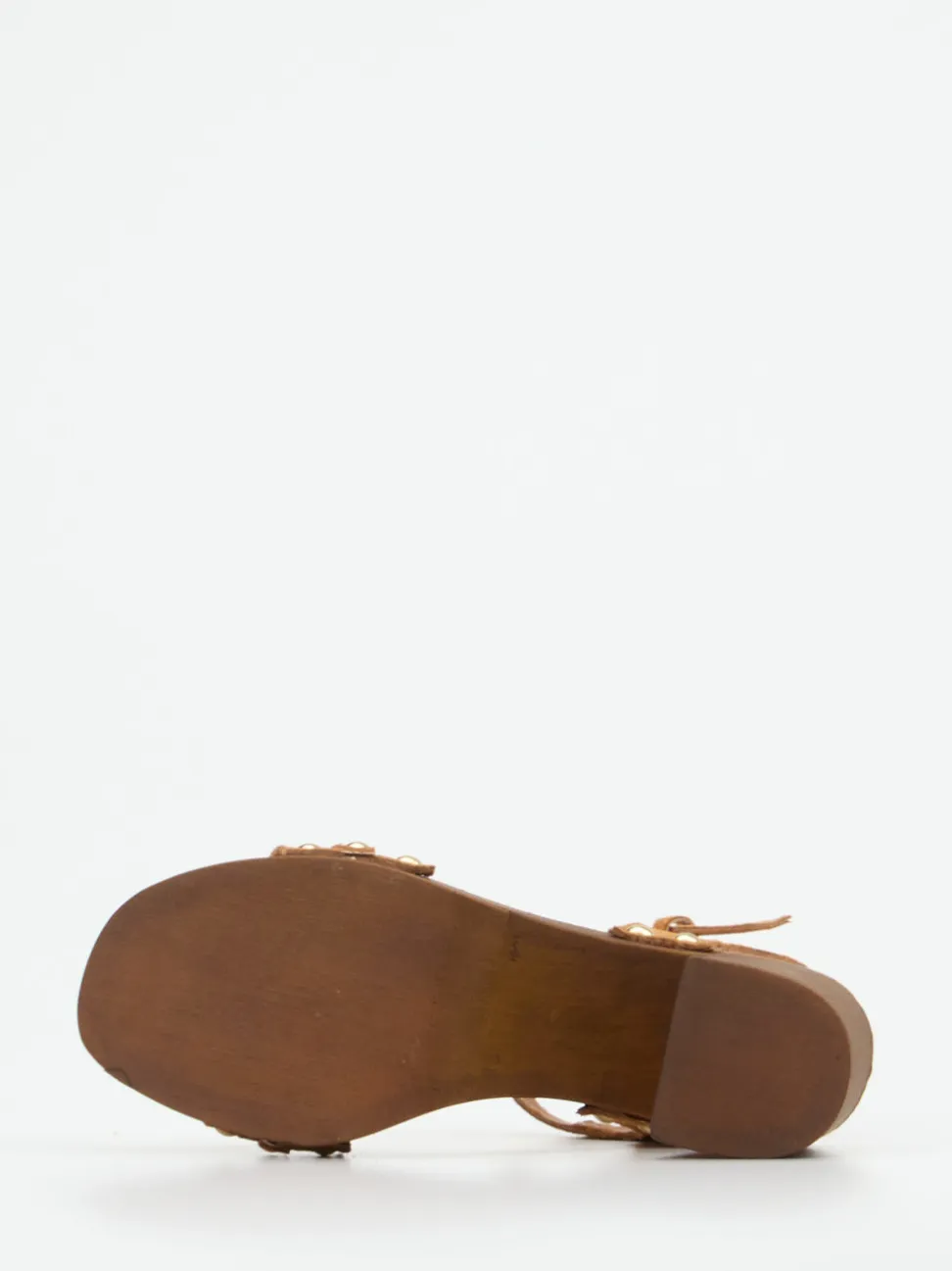 Konstantin Starke – Plateau-Sandaletten aus Veloursleder cognac