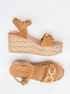 Konstantin Starke – Plateausandalen aus Veloursleder