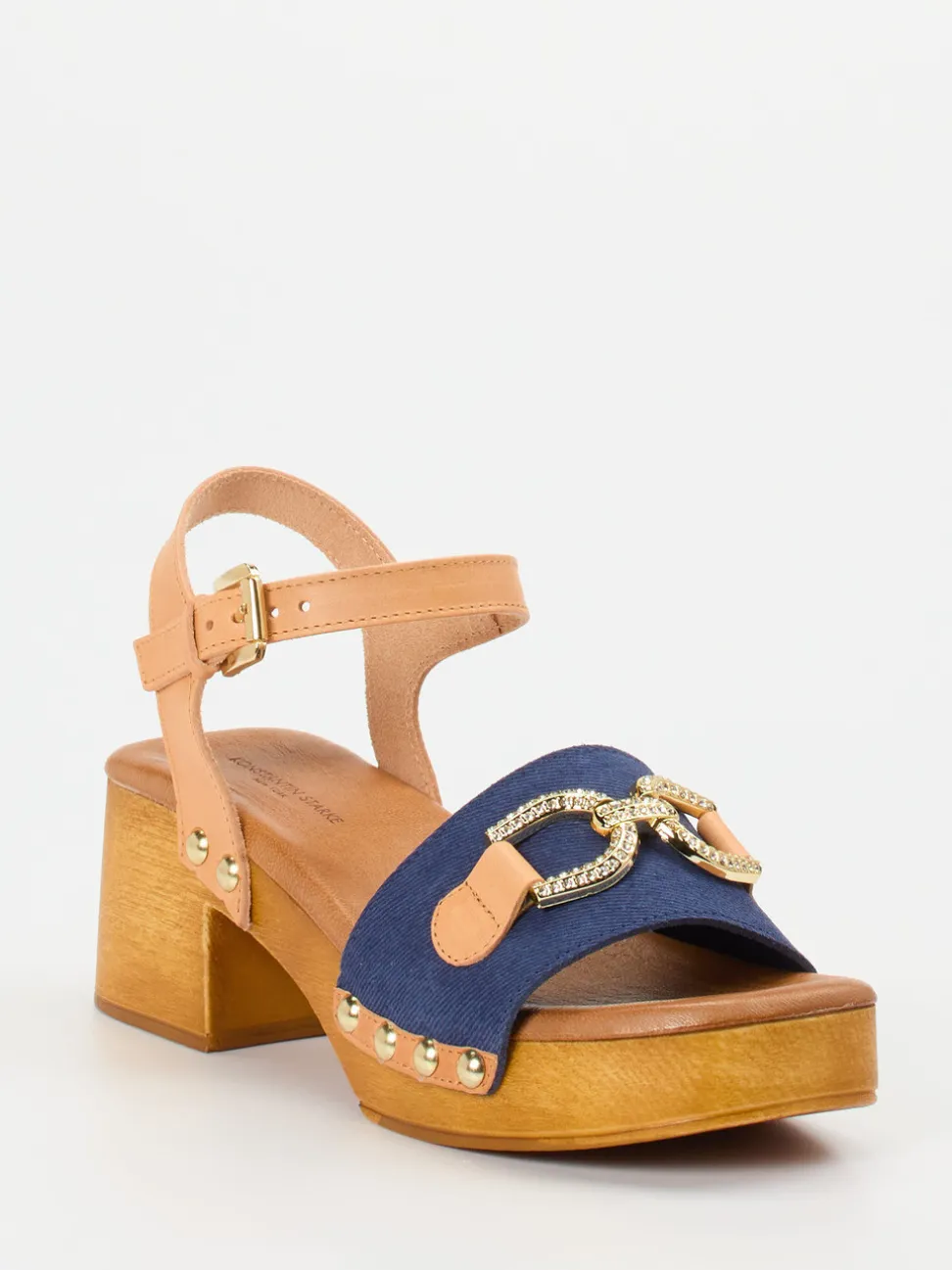 Konstantin Starke – Plateau-Sandalen aus Veloursleder blau