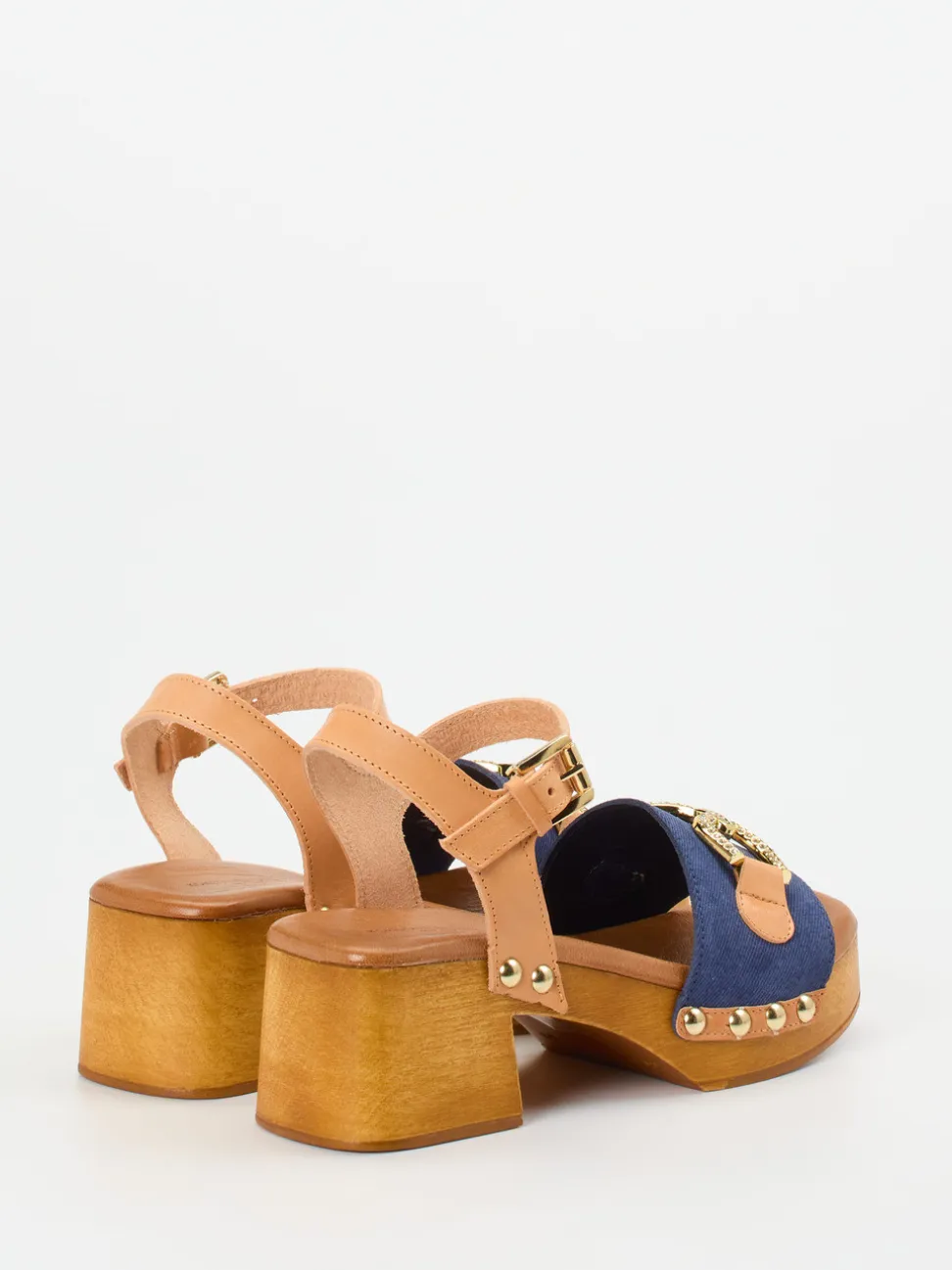 Konstantin Starke – Plateau-Sandalen aus Veloursleder blau