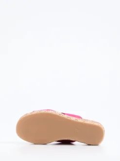 Konstantin Starke – Plateau-Pantolette aus Veloursleder pink