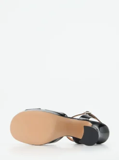 Konstantin Starke – Plateau-Sandalette aus Lackleder Schwarz