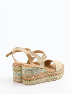 Konstantin Starke – Plateau-Sandalen aus Veloursleder beige