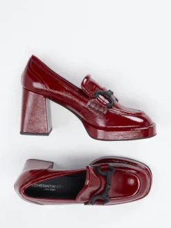 Konstantin Starke – Plateau-Loafer aus Lackleder Bordeaux