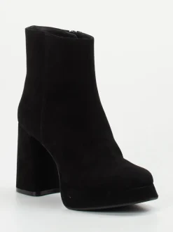 Konstantin Starke – Plateau-Stiefeletten aus Veloursleder Schwarz