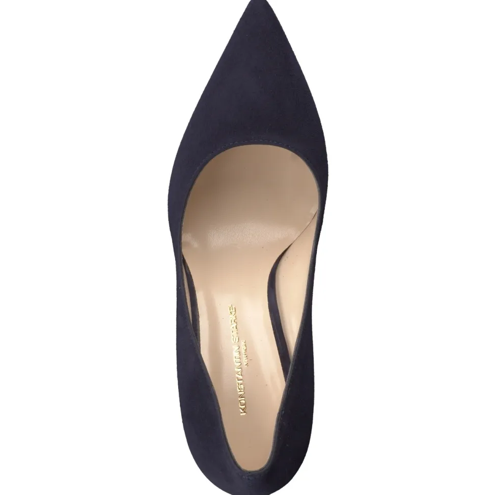 Konstantin Starke – Pumps aus Veloursleder Dunkelblau