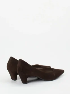 Konstantin Starke – Pumps aus Veloursleder dunkelbraun