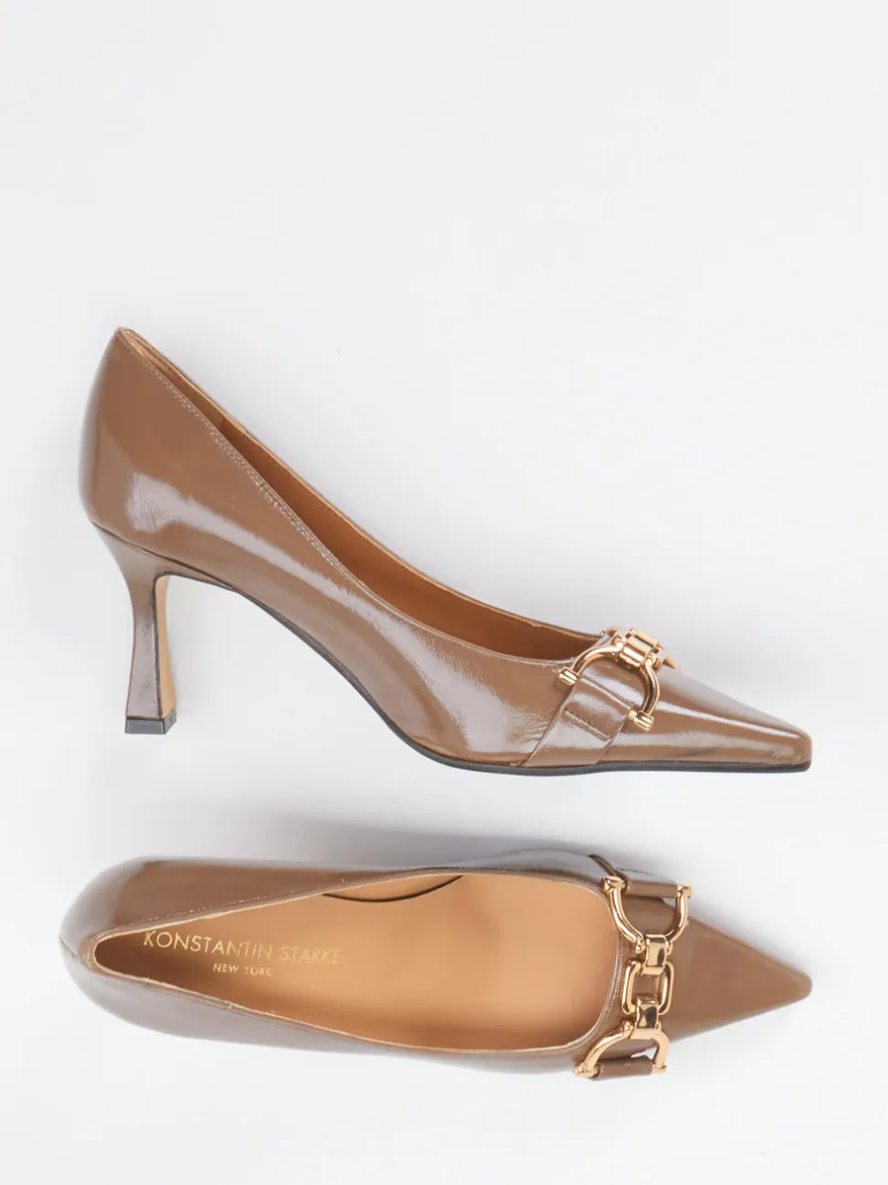 Konstantin Starke – Pumps aus Lackleder in Braun