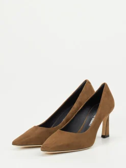 Konstantin Starke – Pumps aus Veloursleder mittelbraun