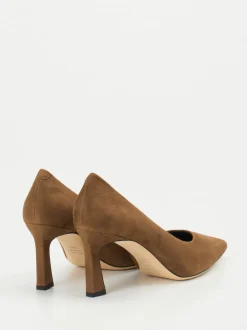 Konstantin Starke – Pumps aus Veloursleder mittelbraun