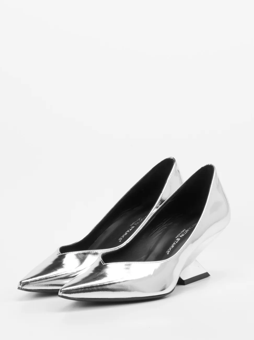 Konstantin Starke – Pumps aus Metallicleder silber