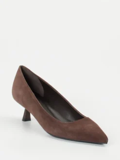 Konstantin Starke – Pumps aus Veloursleder schokobraun