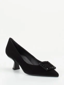 Konstantin Starke – Pumps aus Veloursleder in Schwarz