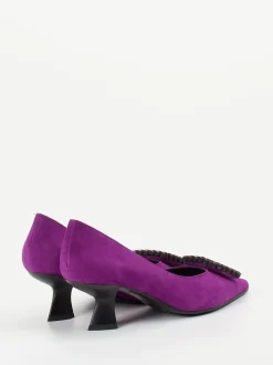 Konstantin Starke – Pumps aus Veloursleder Violett