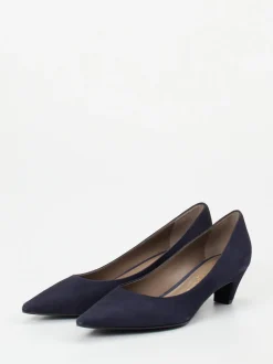 Konstantin Starke – Pumps aus Veloursleder Dunkelblau