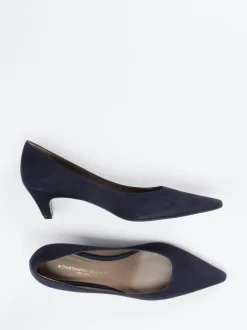Konstantin Starke – Pumps aus Veloursleder Dunkelblau
