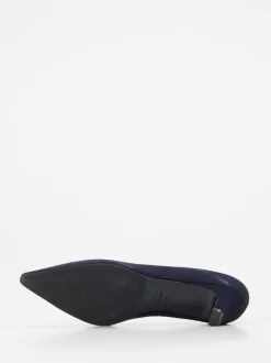 Konstantin Starke – Pumps aus Veloursleder Dunkelblau