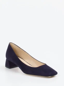 Konstantin Starke – Pumps aus Veloursleder Dunkelblau