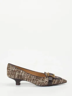 Konstantin Starke – Pumps aus Textil-Bouclé Dunkelbraun