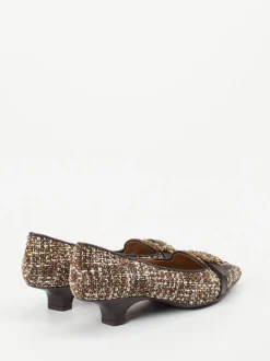 Konstantin Starke – Pumps aus Textil-Bouclé Dunkelbraun